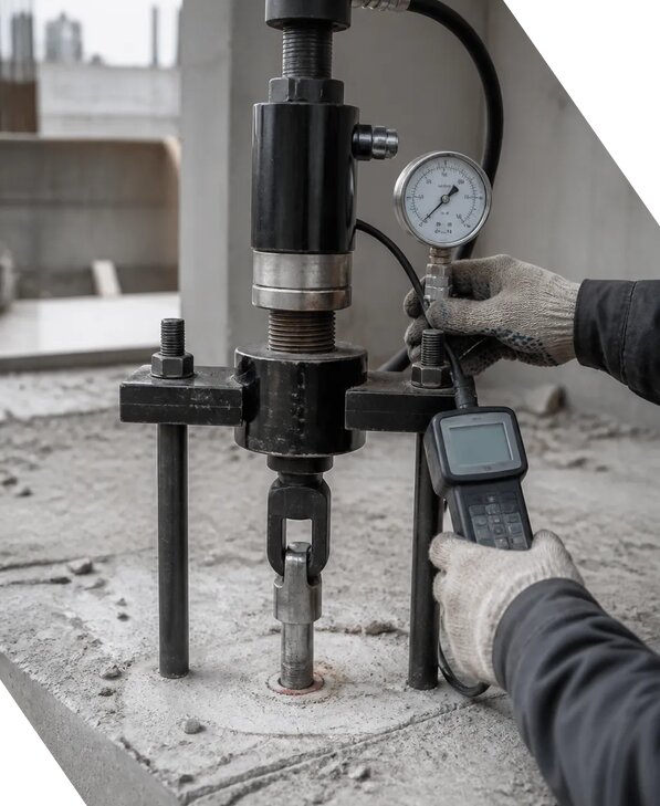 Испытание анкерных болтов на прочность в Соликамске строений