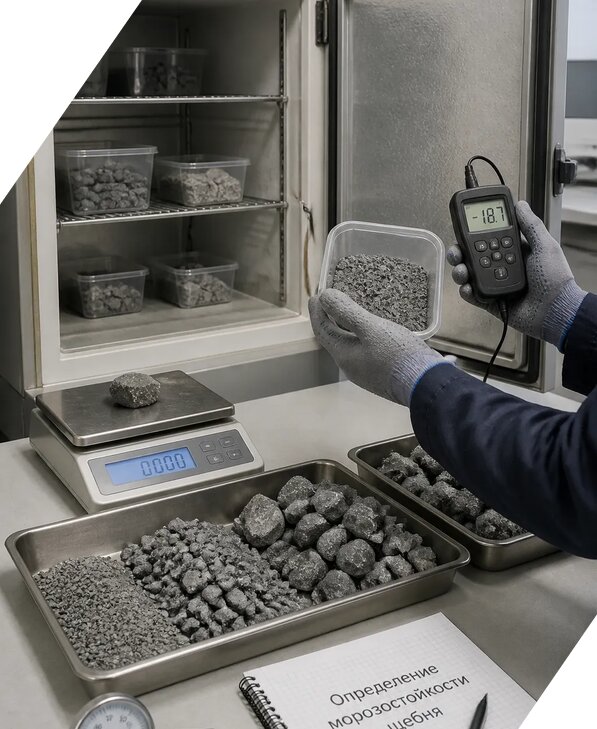 Определение морозостойкости щебня в Соликамске от 3607 р. | ЭкспертизаРоссия